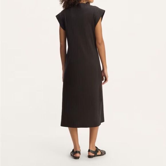 NEW Everlane The Muscle Tee Midi Dress Black Small Sustainable - Picture 5 of 5